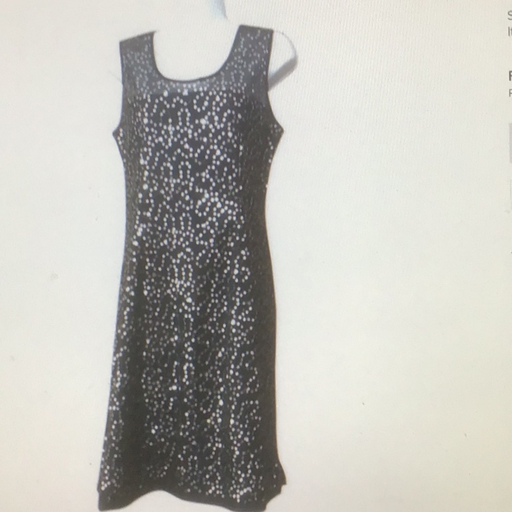 Black Silver, Full Sequence Little Cocktail Dress